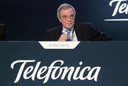 C&eacute;sar Alierta, presidente de Telef&oacute;nica.