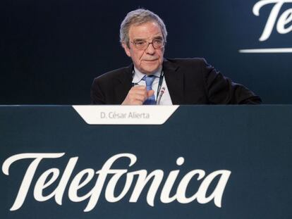 C&eacute;sar Alierta, presidente de Telef&oacute;nica.