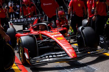 El coche de Charles Leclerc de la Scuderia Ferrari en el Grand Prix de Monaco 2023