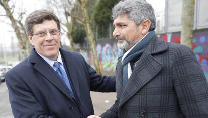 Juan Carlos Quer y Juan José Cortés, este sábado, en Santiago de Compostela