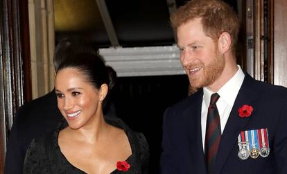 Meghan Markle y Enrique de Inglaterra, el 9 de noviembre en Londres.