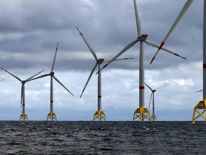 Parque Wikinger de eólica marina de Iberdrola en aguas de Alemania.