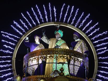 Baltasar, durante la cabalgata de Reyes de Madrid de 2020.