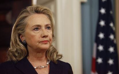 Clinton, en el Departamento de Estado.