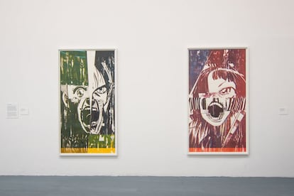 Duas pinturas do artista visual Christian Marclay.