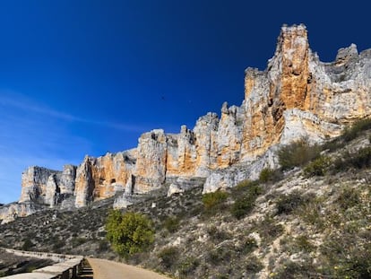 Risco en el parque natural de las Hoces del río Riaza, en Segovia.
