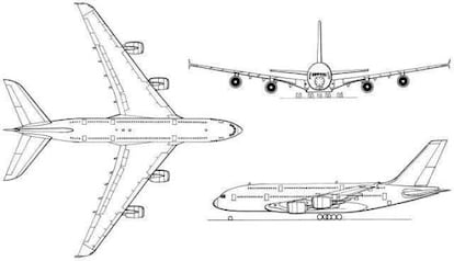 Mide 73 metros de longitud y 24 de altura. El A380 es capaz de volar más de 15.000 kilómetros sin repostar. Realizó su primer vuelo comercial, con Singapore Airlines, en 2007