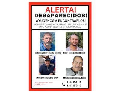 Los cuatro integrantes de la comunidad Lebarón que fueron presuntamente secuestrados.
