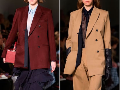 Dos de las nuevas propuestas presentadas por Victoria Beckham.