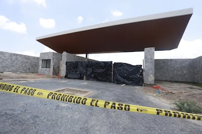 Fachada del crematorio clandestino asegurado.