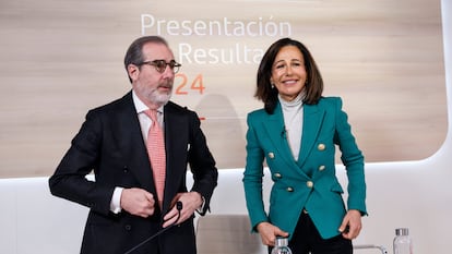 La presidenta del Banco Santander, Ana Patricia Botín, y el consejero delegado de la entidad, Héctor Grisi.