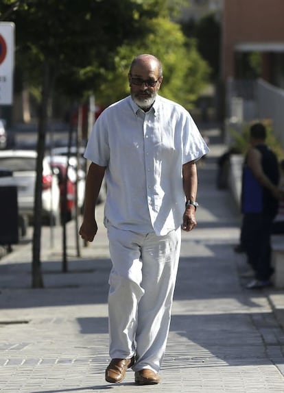 Raúl Sánchez llegando a los juzgados´.