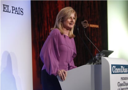 Arianna Huffington, durante la ceremonia de entrega de los IV Premios Cinco Días a la Innovación Empresarial, celebrada en Madrid el pasado octubre