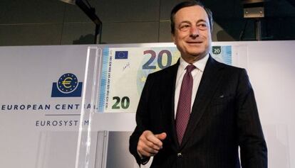 El presidente del BCE, Mario Draghi, el mes pasado en Fráncfort.