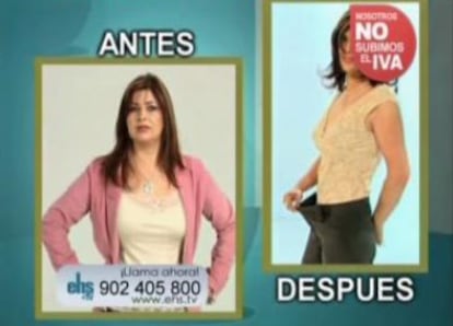 An image from a banned ad for Dr Ming's tea, as shown on Onda Luz Cádiz.
