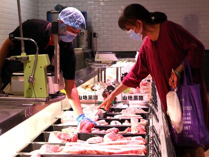 Un supermercado en Handan, China