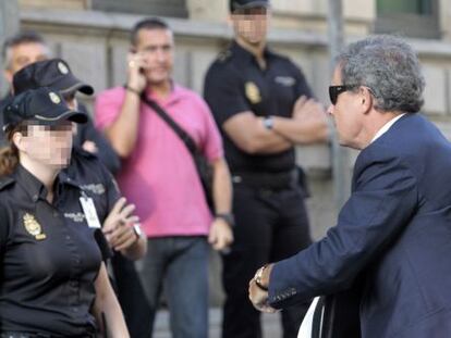 Jordi Pujol Ferrusola, en arribar a l'Audiència Nacional.