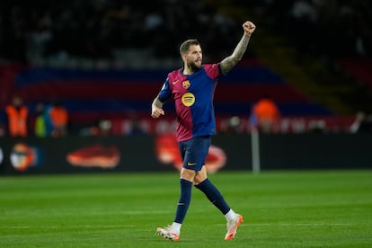 Iñigo Martínez, durante un partido del Barcelona de esta temporada.  