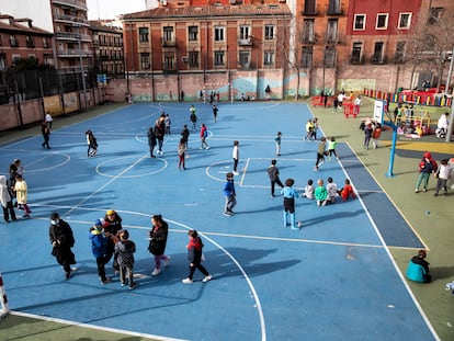 El patio del colegio La Paloma, en Madrid.