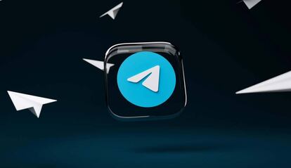 Logotipo de Telegram con fondo