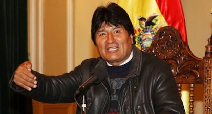 Evo Morales este lunes, 23 de diciembre de 2013.