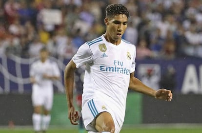 Achraf, durante la gira del Madrid por EE UU. 