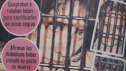 Una captura de una página de un periódico en 1989 que da a conocer el caso de 'Los narcosatánicos'