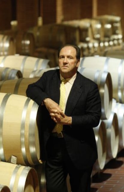 Pablo &Aacute;lvarez en la bodega de Vega Sicilia.