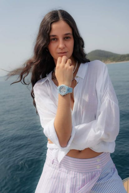 Victoria Federica de Marichalar de Borbón, con su Hublot azul.