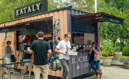 Quiosco de comida italiana de Eataly, en Nueva York.