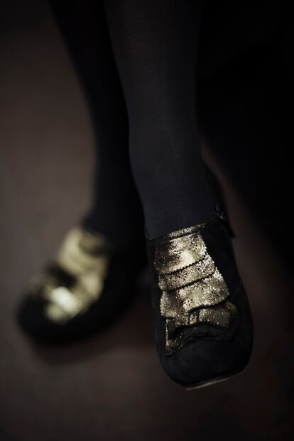 Los zapatos dorados de Van de Noort. 