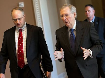 El l&iacute;der de la minor&iacute;a republicana en el Senado, Mitch McConnell. 