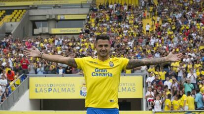 Vitolo, durante su presentaci&oacute;n con la UD Las Palmas.