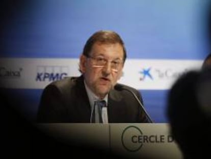 El presidente del Gobierno, Mariano Rajoy durante la clausura de las XXIX jornadas organizadas por el Círculo de Economía en Sitges (Barcelona). EFE/Archivo