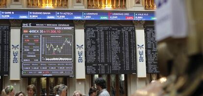 El principal indicador de la bolsa espa&ntilde;ola, el IBEX 35.