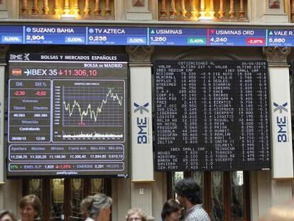 El principal indicador de la bolsa espa&ntilde;ola, el IBEX 35.