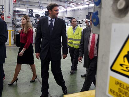 Vicente Rambla, ayer, durante su visita al parque de proveedores de la Ford.