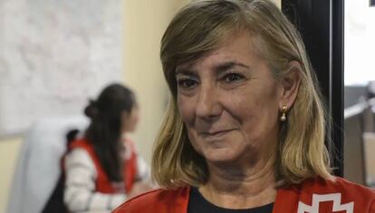 Susana Barragán, en la Cruz Roja en Vitoria, donde se apuntó como voluntaria por primera vez en su vida.