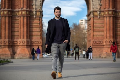 El escritor José Ignacio Carnero, a mediados de enero en Barcelona.