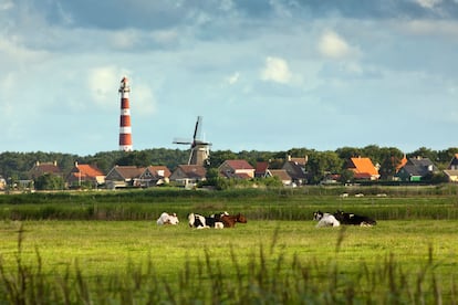 La localidad de Hollum, en la isla frisia de Ameland.