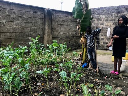 Viola Andesia, residente en el barrio de Tena, en la capital keniana de Nairobi, demuestra que la agricultura no está reservada solo para las zonas rurales.