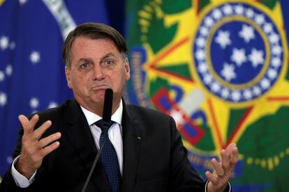 Jair Bolsonaro, presidente de Brasil, en Brasilia.