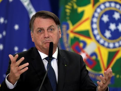 Jair Bolsonaro, presidente de Brasil, en Brasilia.