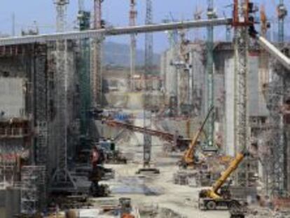 Vista panor&aacute;mica de las obras del proyecto de ampliaci&oacute;n del Canal de Panam&aacute; en el &aacute;rea pac&iacute;fica en el Canal de Panam&aacute; (Panam&aacute;). 