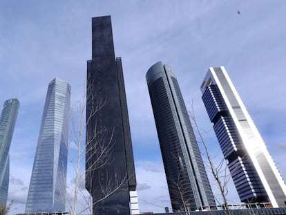 Las Cuatro Torres de Madrid junto al edificio Caleido (en el centro). Andrew Tan es dueño de Torre Emperador (a la izquierda) y del 49% de Caleido.