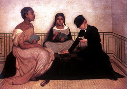 <i>Las tres razas, </i><b>de Francisco Laso, hacia 1859 (Museo de Arte de Lima).</b>