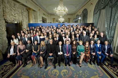 Foto de familia de los candidatos a los Goya.