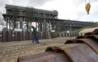 Obras en el canal Havel-Oder. 