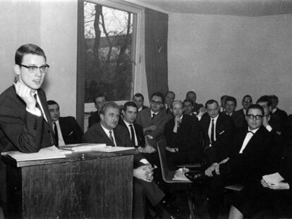 Imagen del Festival de Cortometrajes de Oberhausen (1962) incluida en la exposición de Kluge.