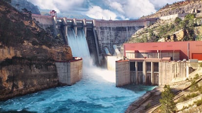 La central hidroeléctrica de La Muela, en una imagen distribuida por Iberdrola.